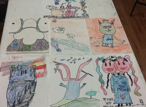 On Friday we learned cartooning.  We drew minions and then created our own cartoon. 
