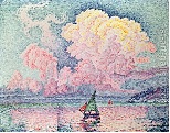We recreated Antibes, The Pink Cloud by Paul Signac using both colored pencils and water color.