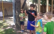 In “Rocket Science” camp, campers took to the skies this week with Rocket Science. We began by looking at the history of human space flight. We learned about the staging process for current rockets including the famous Saturn V (my favorite). Students then learned about drag and force. They designed fins and an aerodynamic body to make their rockets fly effectively. Then we decorated and finally took to the skies. Reaching 4 stories tall, the rockets were booming Thursday and Friday. Finally, students got a chance to redesign their rockets and make improvements to their designs. It was an experience out of this world!