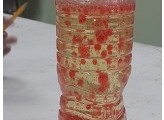 We learned about volcanoes and we made lava lamps.